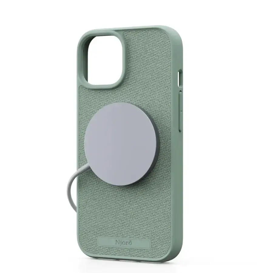 Чохол Njord Fabric MagSafe Case for iPhone 15 - Turquoise (NA51FA13)