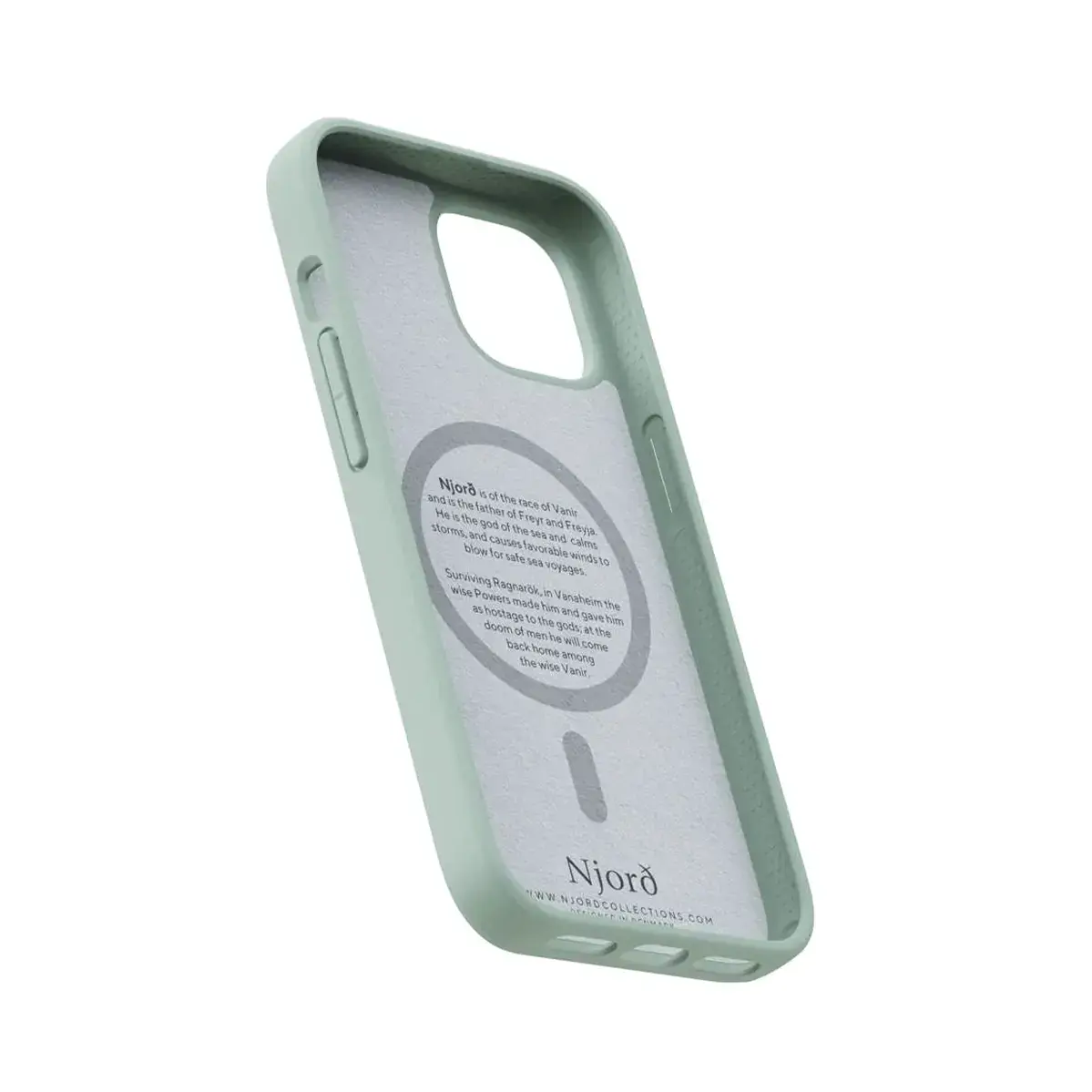 Чохол Njord Fabric MagSafe Case for iPhone 15 - Turquoise (NA51FA13)