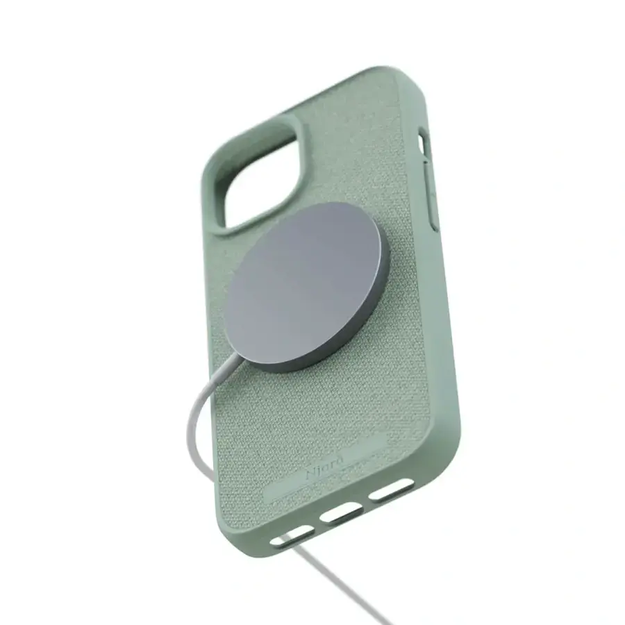 Чохол Njord Fabric MagSafe Case for iPhone 15 - Turquoise (NA51FA13)