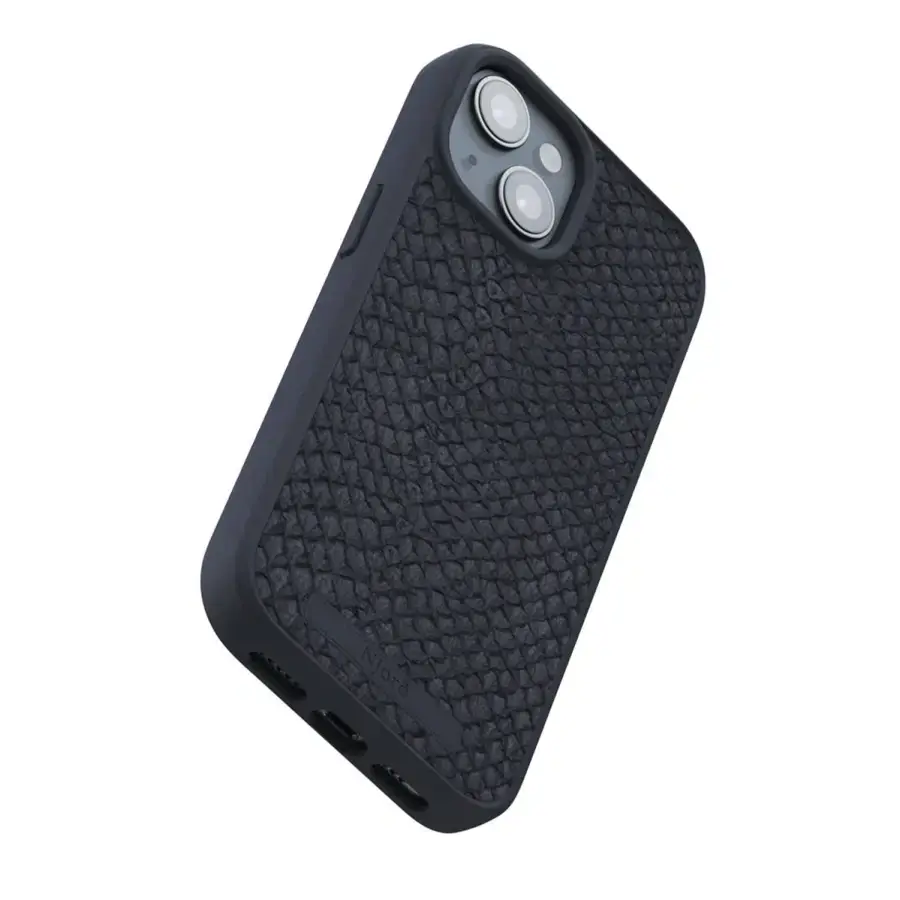 Чехол Njord Salmon Leather MagSafe Case for iPhone 15 - Black (NA51SL00)