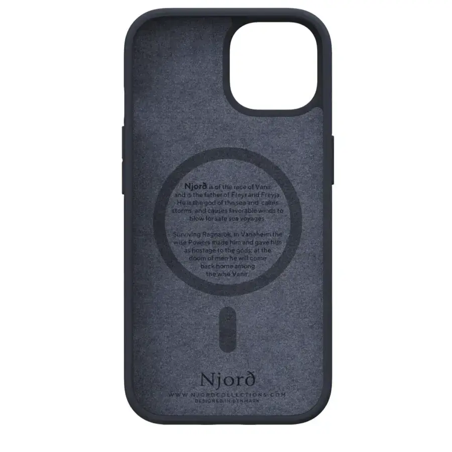 Чехол Njord Salmon Leather MagSafe Case for iPhone 15 - Black (NA51SL00)