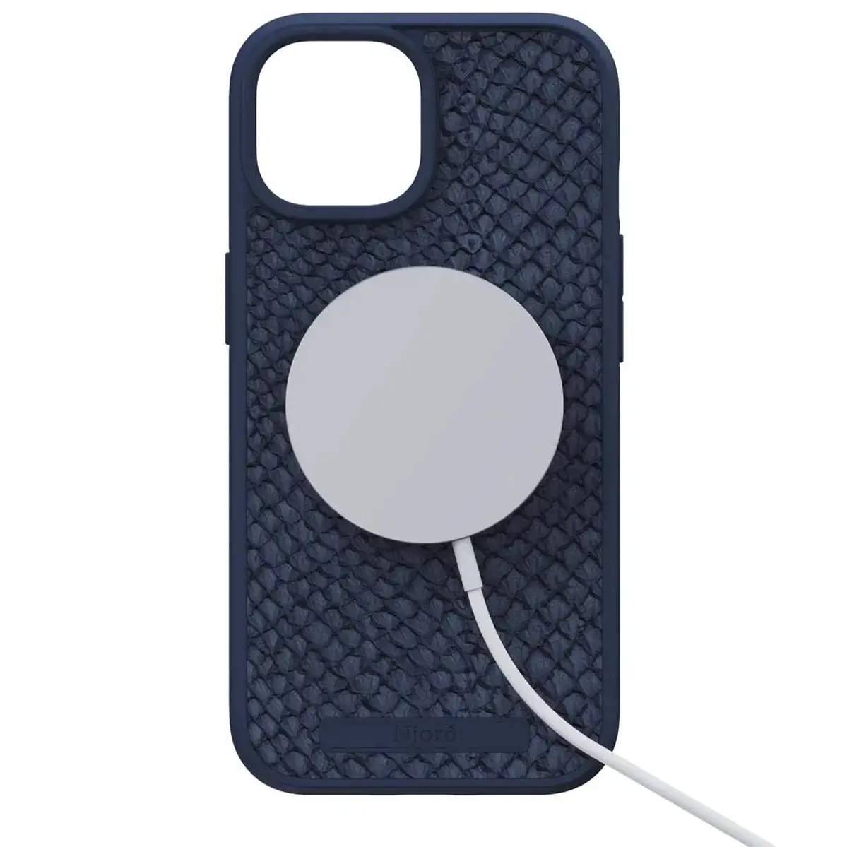 Чехол Njord Salmon Leather MagSafe Case for iPhone 15 - Petrol Blue (NA51SL01)