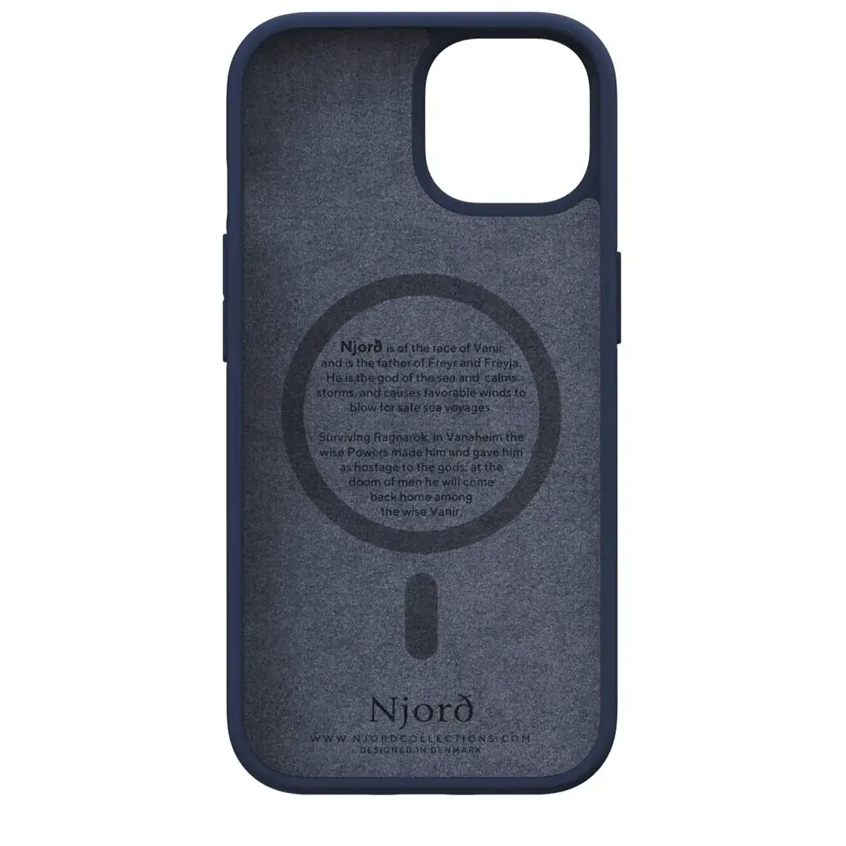 Чехол Njord Salmon Leather MagSafe Case for iPhone 15 - Petrol Blue (NA51SL01)