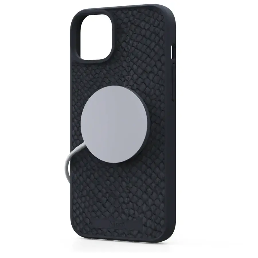 Чохол Njord Salmon Leather MagSafe Case for iPhone 15 Plus - Black (NA52SL00)