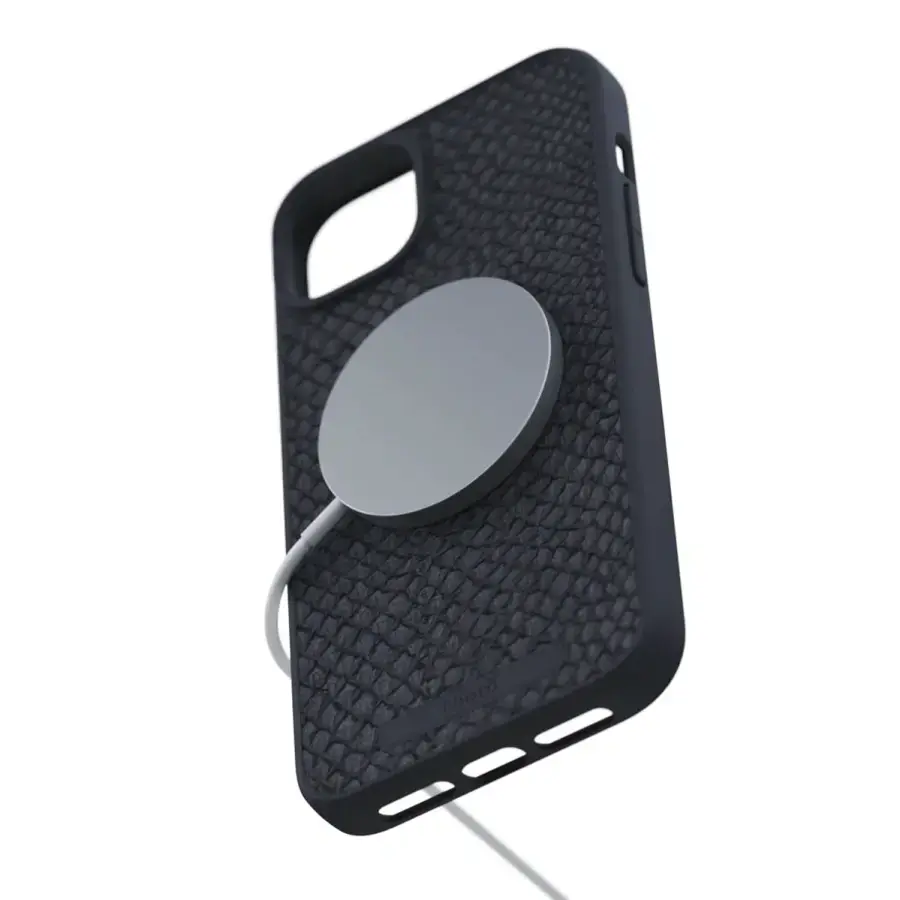 Чохол Njord Salmon Leather MagSafe Case for iPhone 15 Plus - Black (NA52SL00)