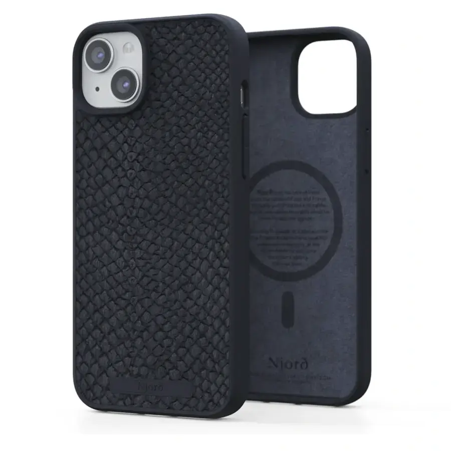 Чохол Njord Salmon Leather MagSafe Case for iPhone 15 Plus - Black (NA52SL00)