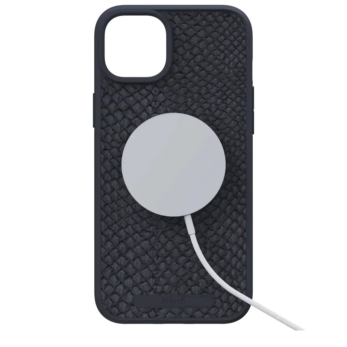 Чехол Njord Salmon Leather MagSafe Case for iPhone 15 Plus - Black (NA52SL00)