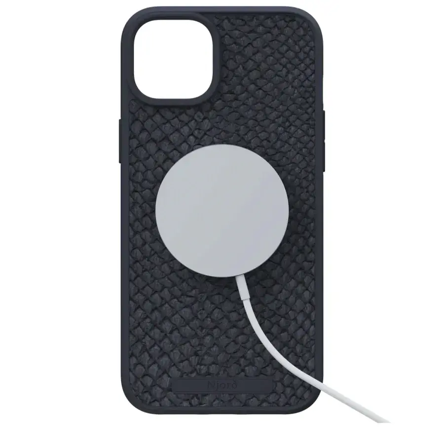 Чохол Njord Salmon Leather MagSafe Case for iPhone 15 Plus - Black (NA52SL00)