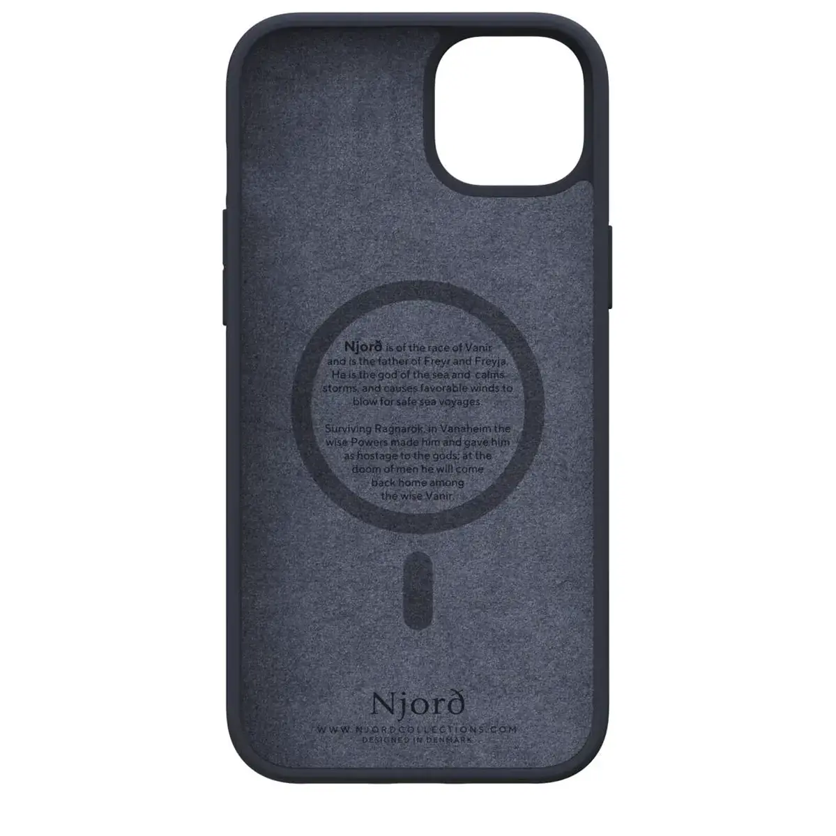 Чехол Njord Salmon Leather MagSafe Case for iPhone 15 Plus - Black (NA52SL00)