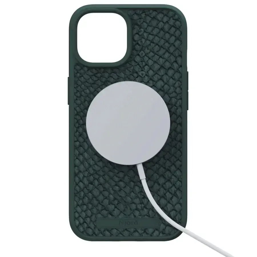 Чохол Njord Salmon Leather MagSafe Case for iPhone 15 Plus - Dark Green (NA52SL02)
