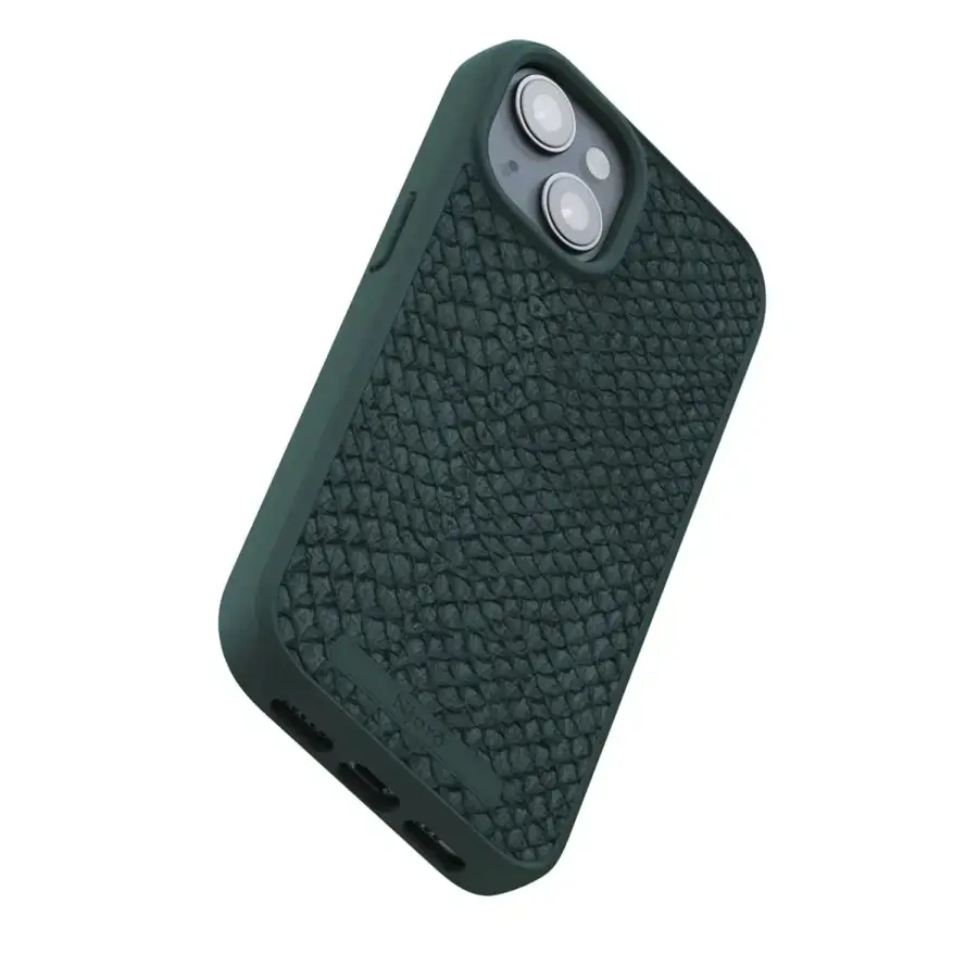 Чохол Njord Salmon Leather MagSafe Case for iPhone 15 Plus - Dark Green (NA52SL02)