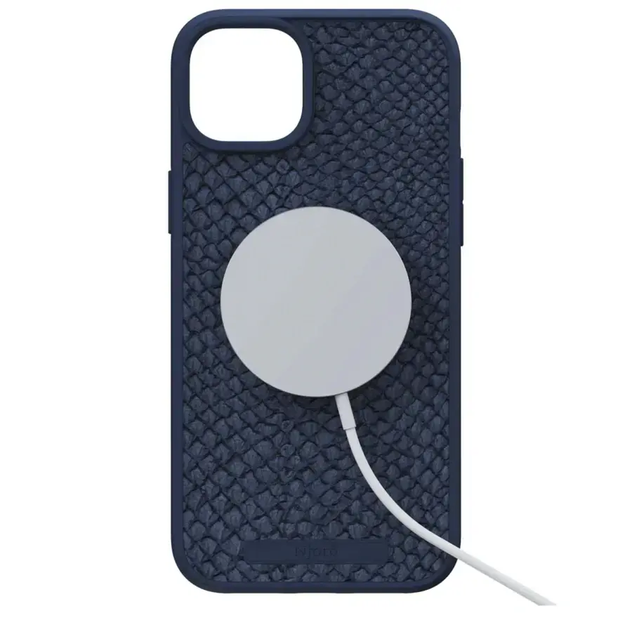 Чохол Njord Salmon Leather MagSafe Case for iPhone 15 Plus - Petrol Blue (NA52SL01)