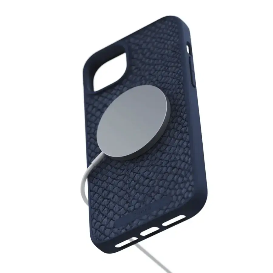 Чохол Njord Salmon Leather MagSafe Case for iPhone 15 Plus - Petrol Blue (NA52SL01)