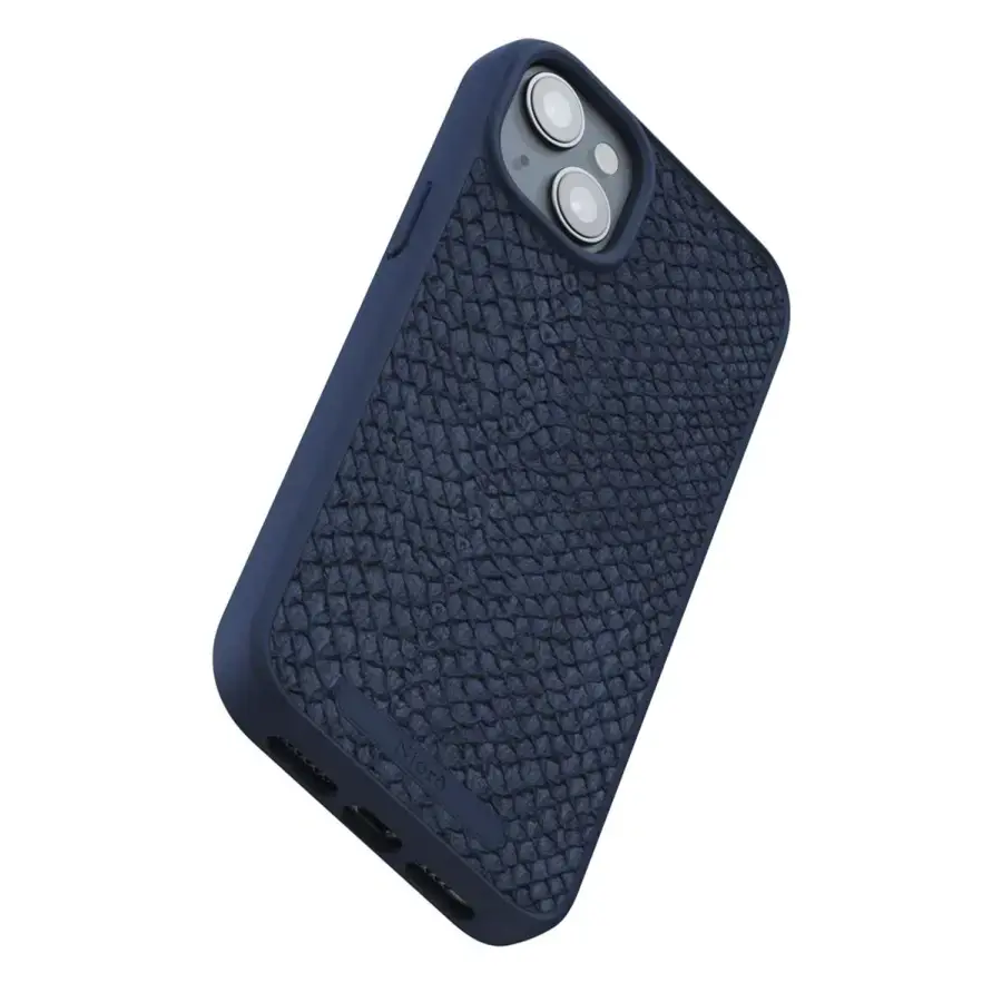 Чохол Njord Salmon Leather MagSafe Case for iPhone 15 Plus - Petrol Blue (NA52SL01)