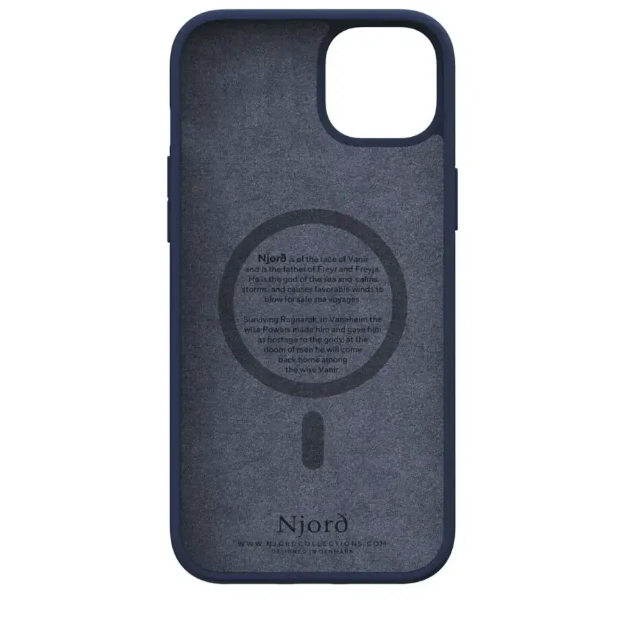 Чохол Njord Salmon Leather MagSafe Case for iPhone 15 Plus - Petrol Blue (NA52SL01)