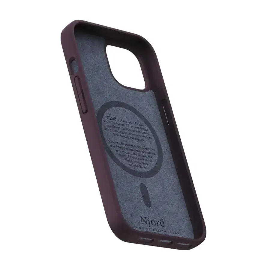 Чехол Njord Salmon Leather MagSafe Case for iPhone 15 Plus - Rust (NA52SL03)