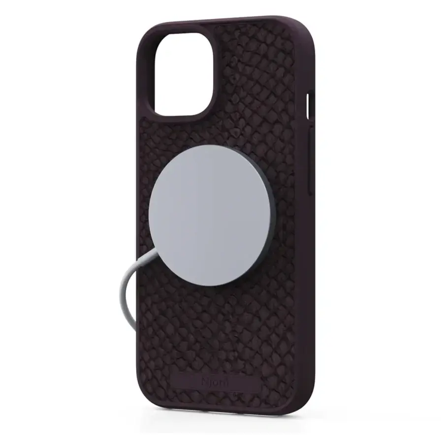 Чехол Njord Salmon Leather MagSafe Case for iPhone 15 Plus - Rust (NA52SL03)