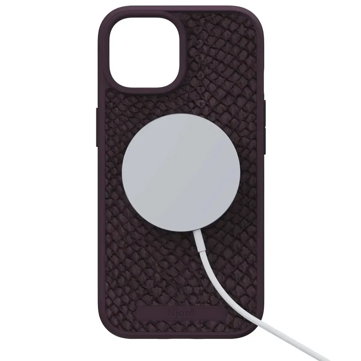 Чехол Njord Salmon Leather MagSafe Case for iPhone 15 Plus - Rust (NA52SL03)