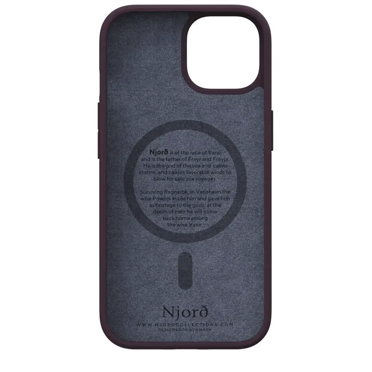 Чехол Njord Salmon Leather MagSafe Case for iPhone 15 Plus - Rust (NA52SL03)