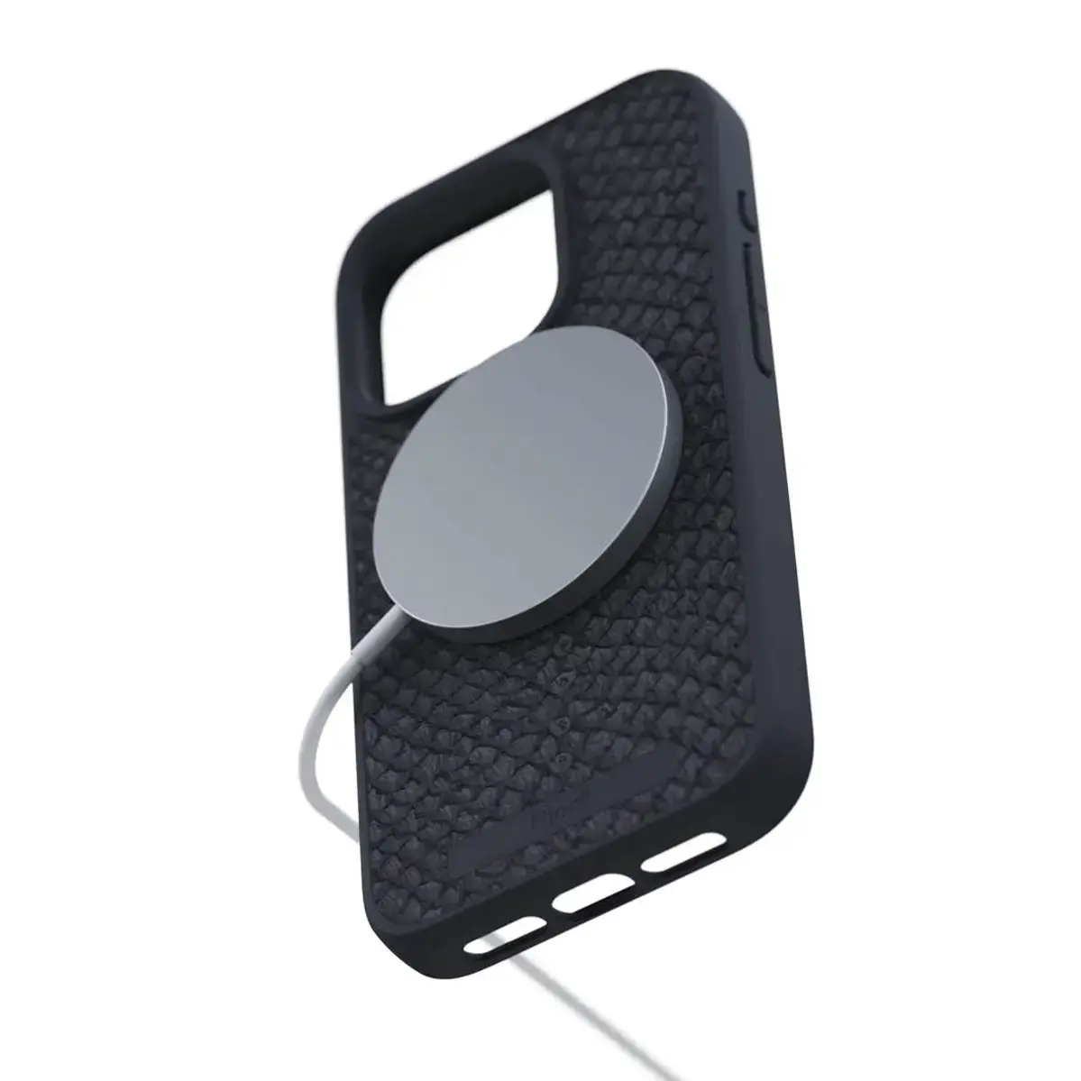 Чехол Njord Salmon Leather MagSafe Case for iPhone 15 Pro - Black (NA53SL00)