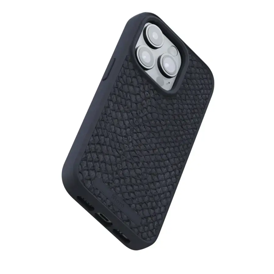 Чехол Njord Salmon Leather MagSafe Case for iPhone 15 Pro - Black (NA53SL00)