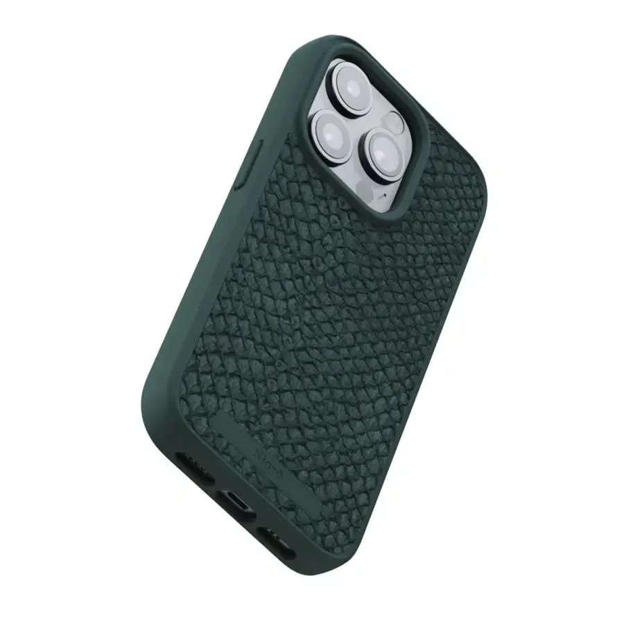 Чохол Njord Salmon Leather MagSafe Case for iPhone 15 Pro - Dark Green (NA53SL02)