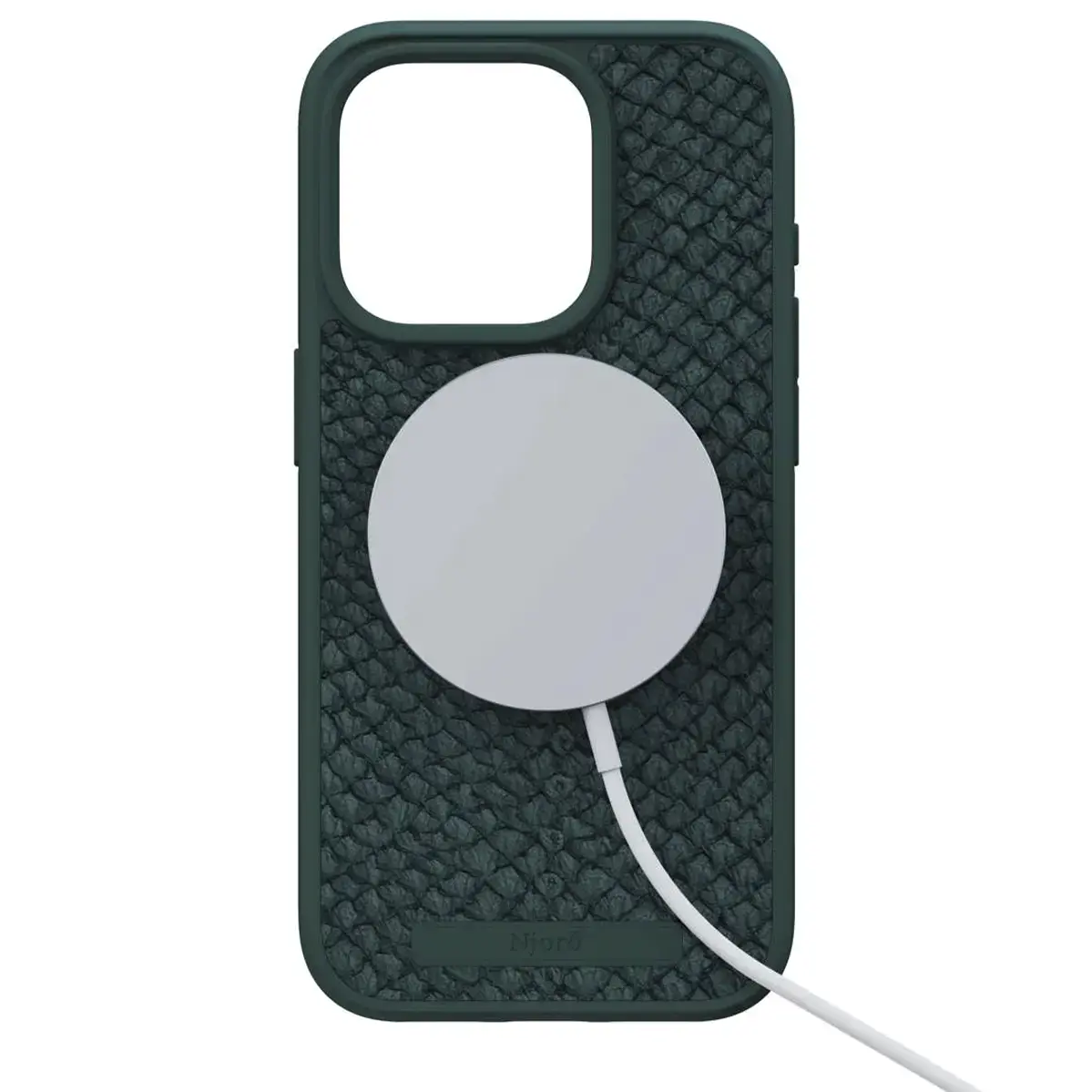 Чехол Njord Salmon Leather MagSafe Case for iPhone 15 Pro - Dark Green (NA53SL02)
