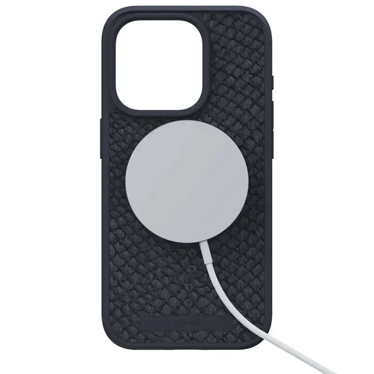 Чехол Njord Salmon Leather MagSafe Case for iPhone 15 Pro Max - Black (NA54SL00)