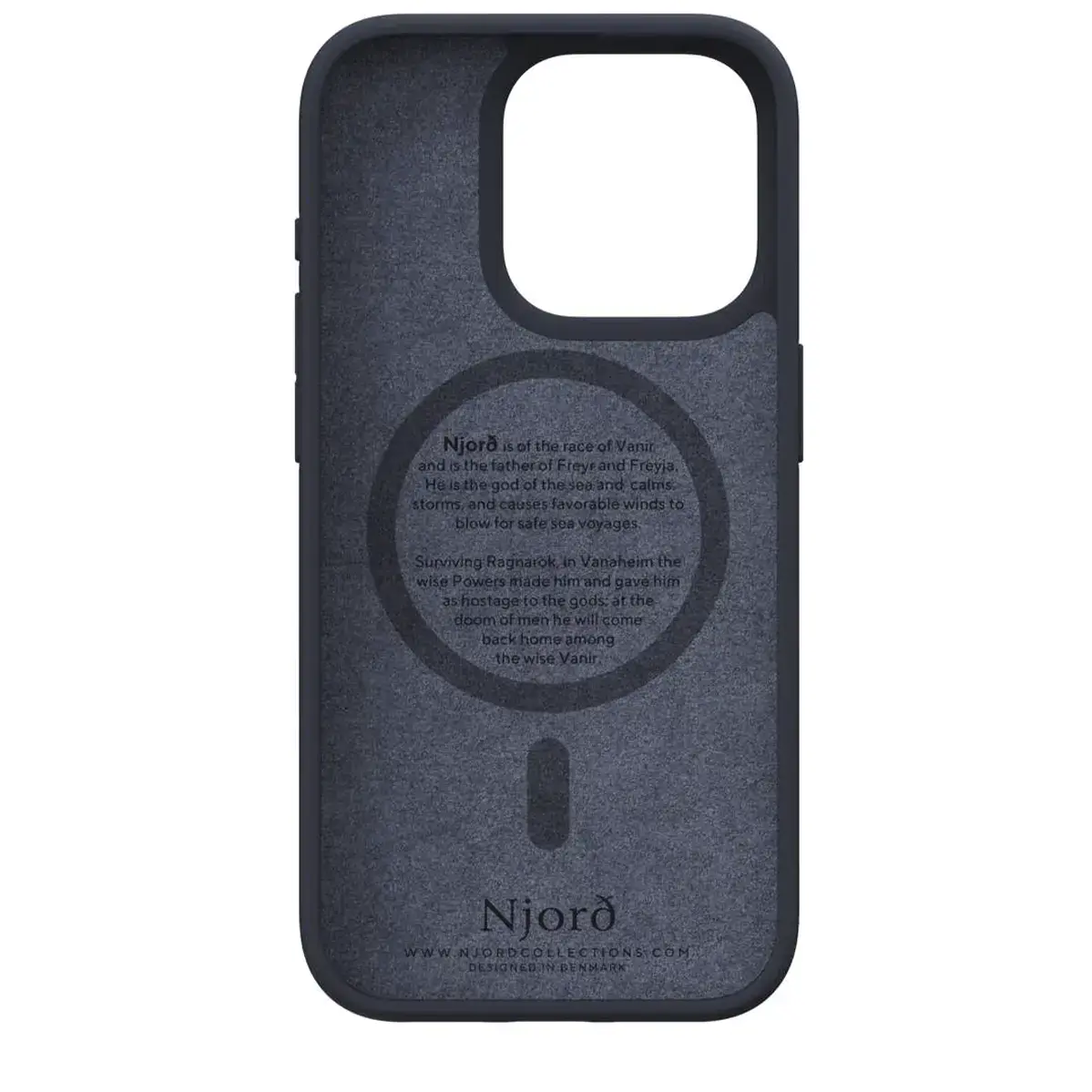 Чехол Njord Salmon Leather MagSafe Case for iPhone 15 Pro Max - Black (NA54SL00)