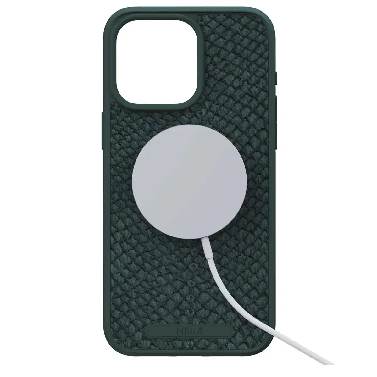 Чехол Njord Salmon Leather MagSafe Case for iPhone 15 Pro Max - Dark Green (NA54SL02)
