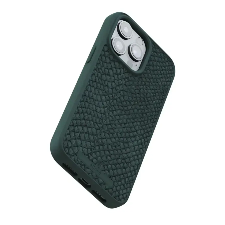Чехол Njord Salmon Leather MagSafe Case for iPhone 15 Pro Max - Dark Green (NA54SL02)