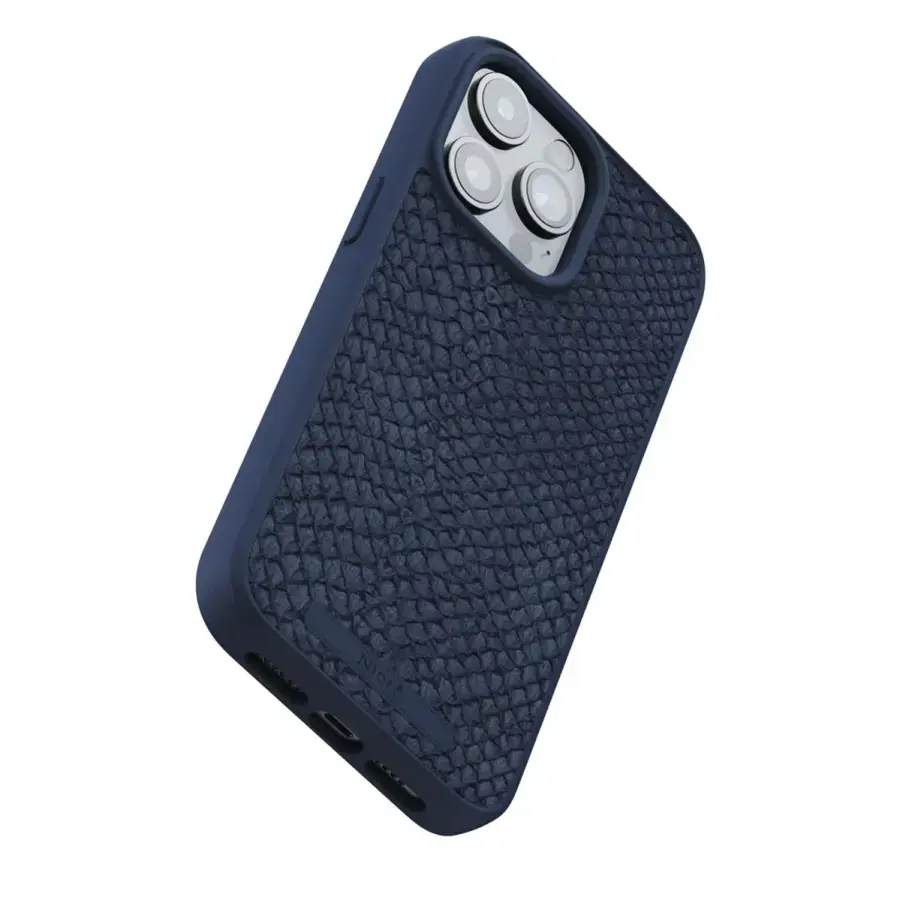 Чохол Njord Salmon Leather MagSafe Case for iPhone 15 Pro Max - Petrol Blue (NA54SL01)