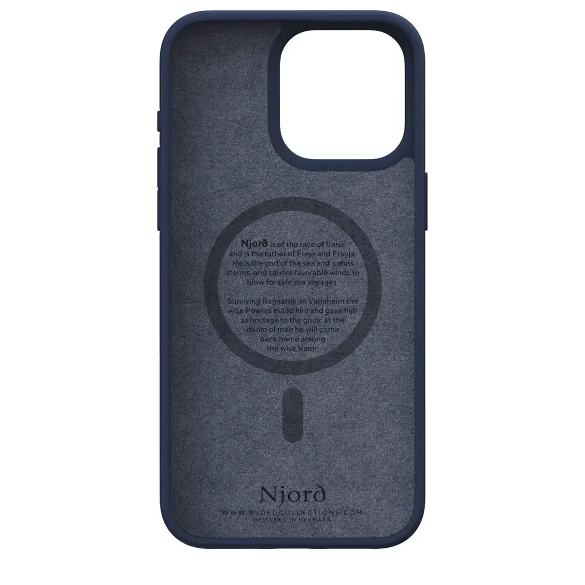 Чехол Njord Salmon Leather MagSafe Case for iPhone 15 Pro Max - Petrol Blue (NA54SL01)
