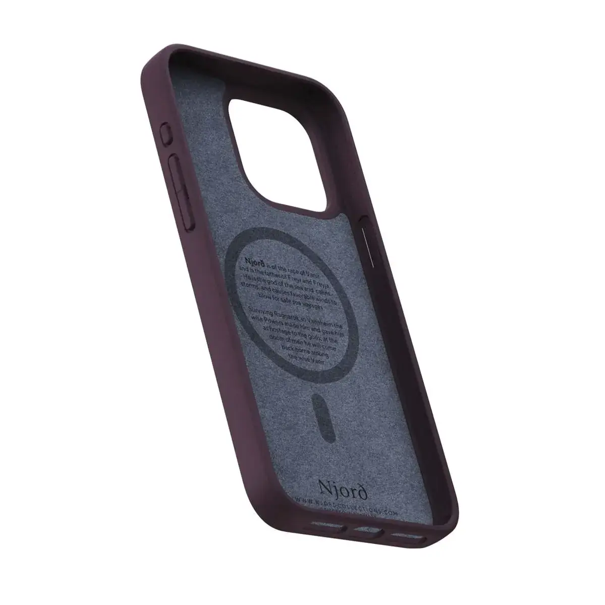 Чехол Njord Salmon Leather MagSafe Case for iPhone 15 Pro Max - Rust (NA54SL03)