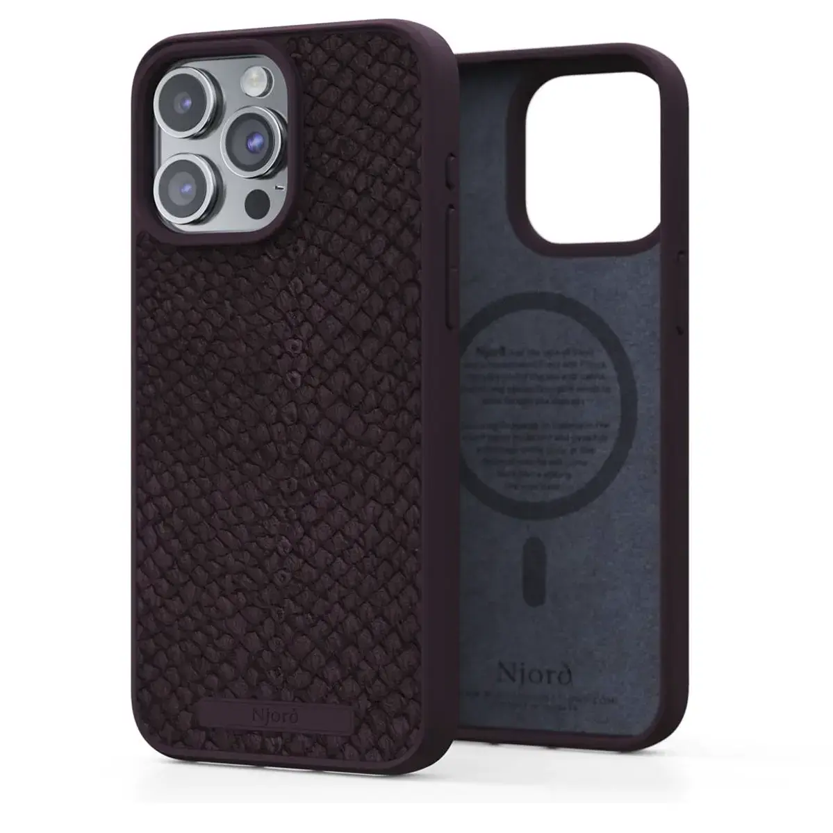 Чехол Njord Salmon Leather MagSafe Case for iPhone 15 Pro Max - Rust (NA54SL03)