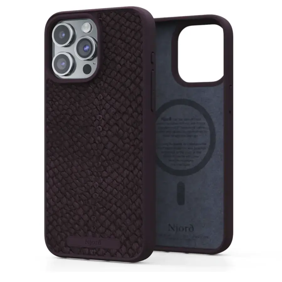 Чохол Njord Salmon Leather MagSafe Case for iPhone 15 Pro Max - Rust (NA54SL03)