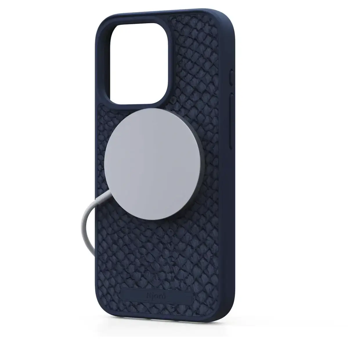 Чехол Njord Salmon Leather MagSafe Case for iPhone 15 Pro - Petrol Blue (NA53SL01)