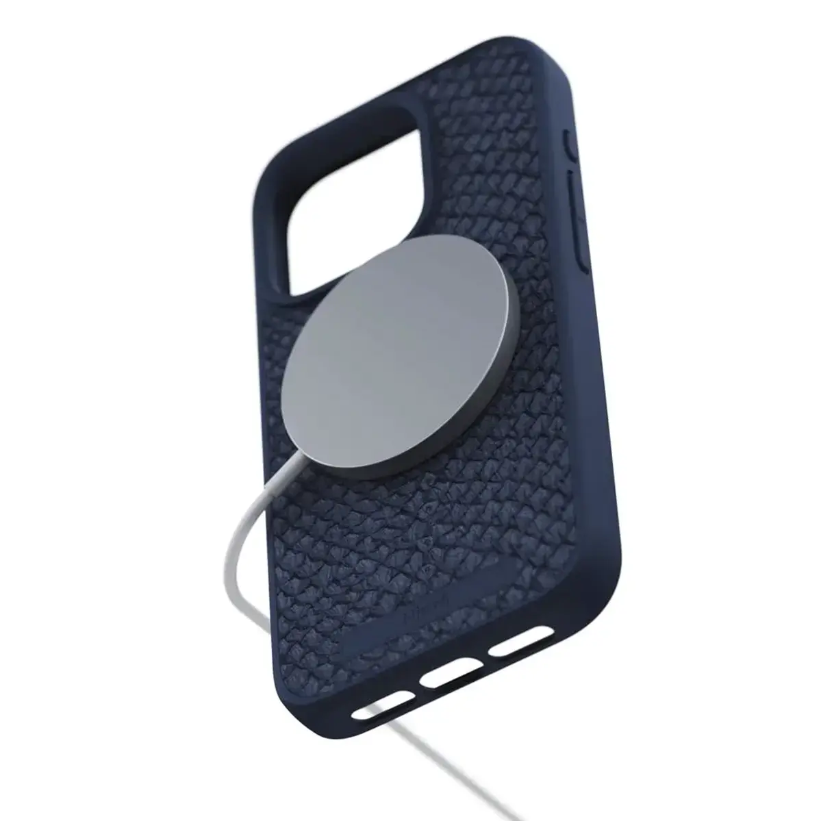 Чехол Njord Salmon Leather MagSafe Case for iPhone 15 Pro - Petrol Blue (NA53SL01)