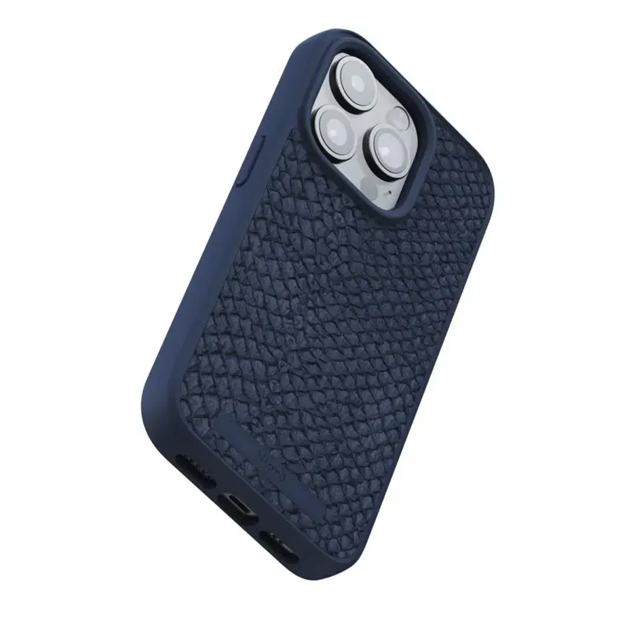 Чехол Njord Salmon Leather MagSafe Case for iPhone 15 Pro - Petrol Blue (NA53SL01)