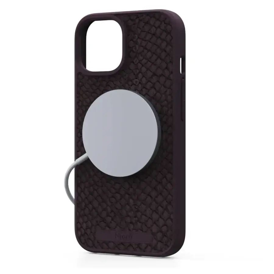 Чохол Njord Salmon Leather MagSafe Case for iPhone 15 - Rust (NA51SL03)