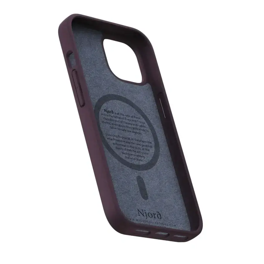 Чохол Njord Salmon Leather MagSafe Case for iPhone 15 - Rust (NA51SL03)