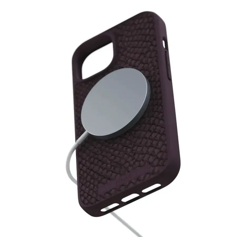 Чохол Njord Salmon Leather MagSafe Case for iPhone 15 - Rust (NA51SL03)