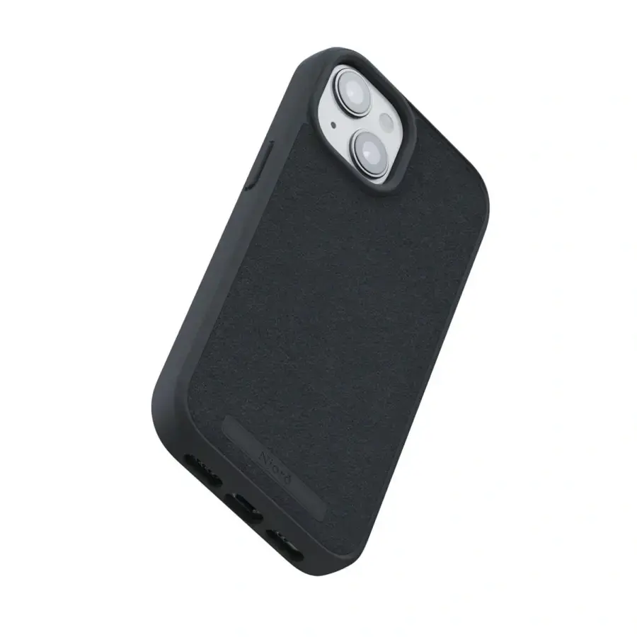 Чехол Njord Suede MagSafe Case for iPhone 15 - Black (NA51SU00)
