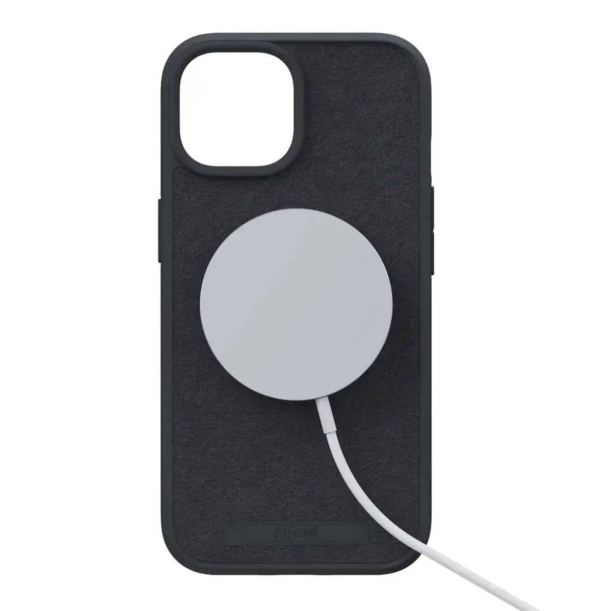 Чохол Njord Suede MagSafe Case for iPhone 15 - Black (NA51SU00)