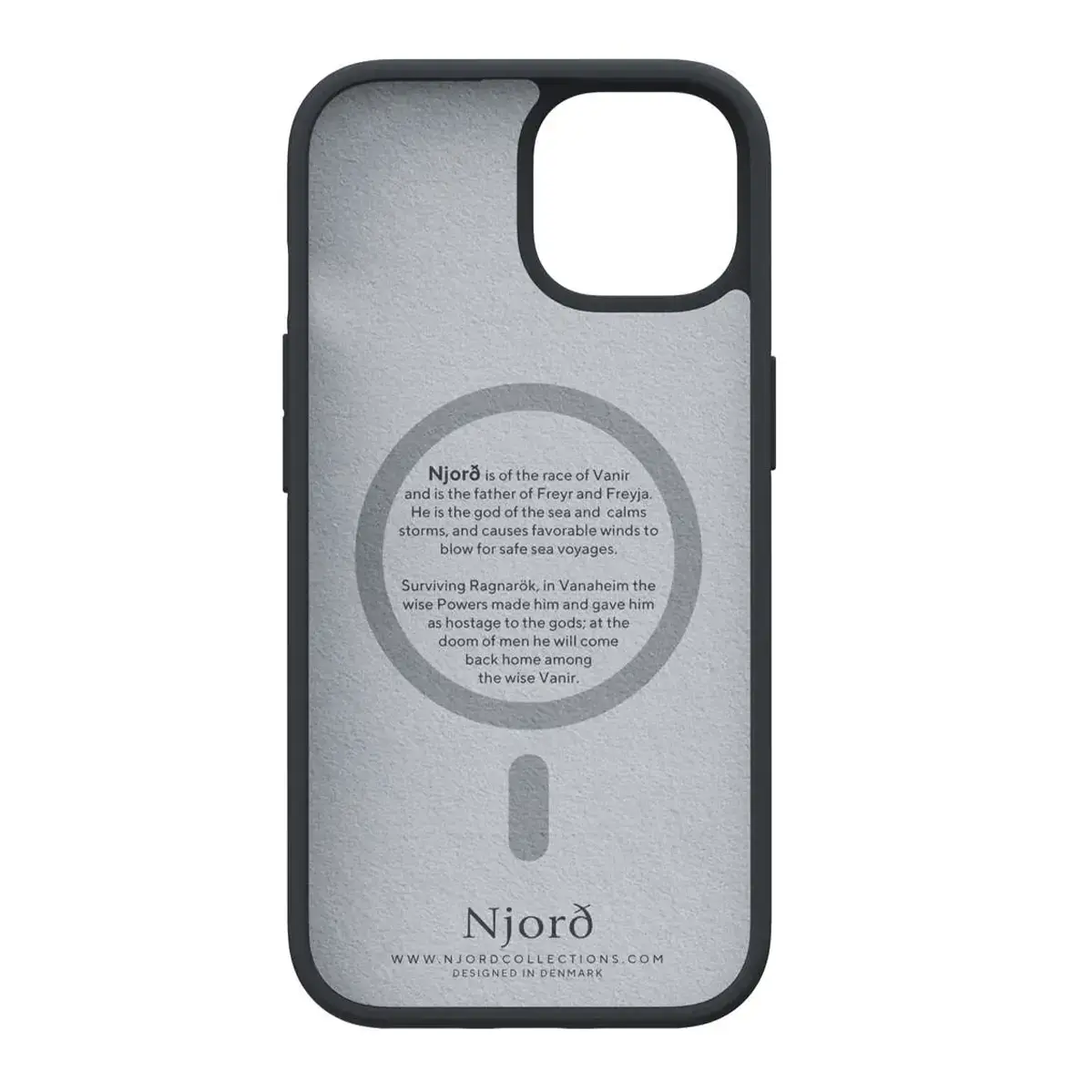 Чохол Njord Suede MagSafe Case for iPhone 15 - Black (NA51SU00)