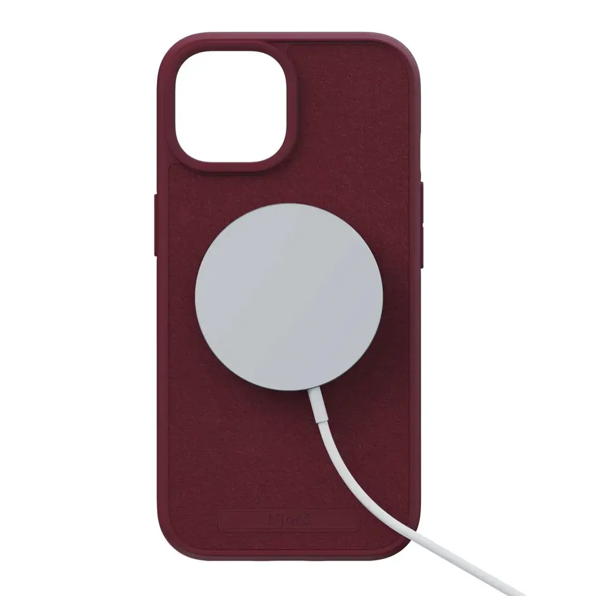 Чохол Njord Suede MagSafe Case for iPhone 15 - Crimson Red (NA51SU11)