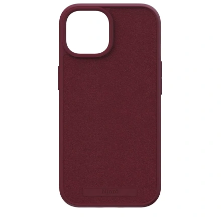 Чехол Njord Suede MagSafe Case for iPhone 15 - Crimson Red (NA51SU11)