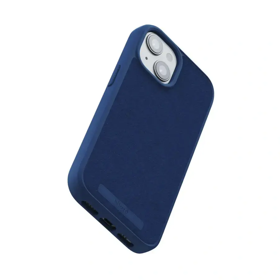 Чохол Njord Suede MagSafe Case for iPhone 15 - Navy Blue (NA51SU01)