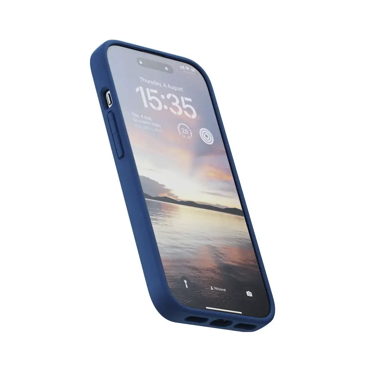 Чохол Njord Suede MagSafe Case for iPhone 15 - Navy Blue (NA51SU01)