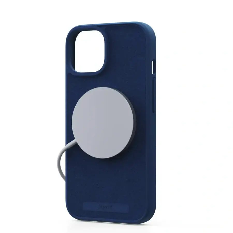 Чохол Njord Suede MagSafe Case for iPhone 15 - Navy Blue (NA51SU01)